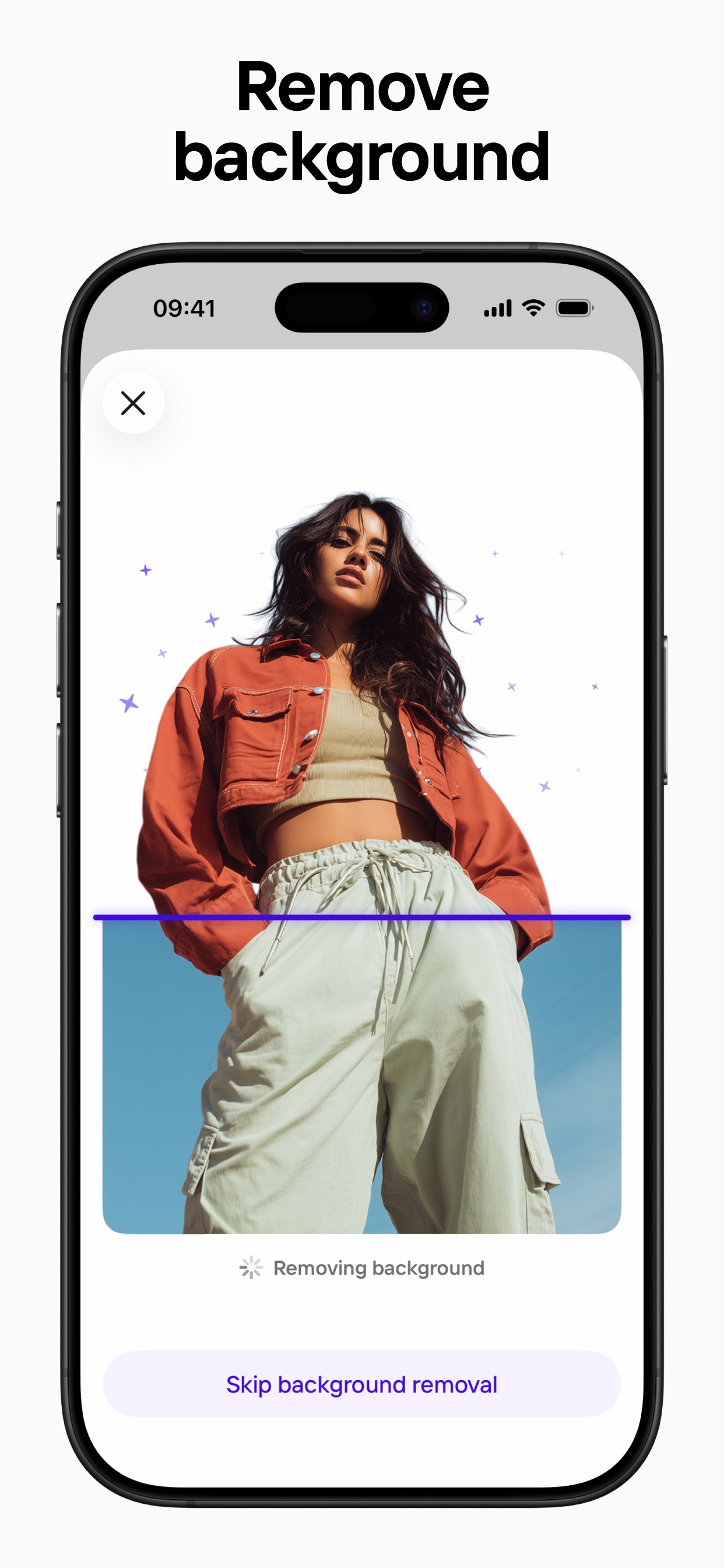 Photoroom App Store screenshot: Remove background