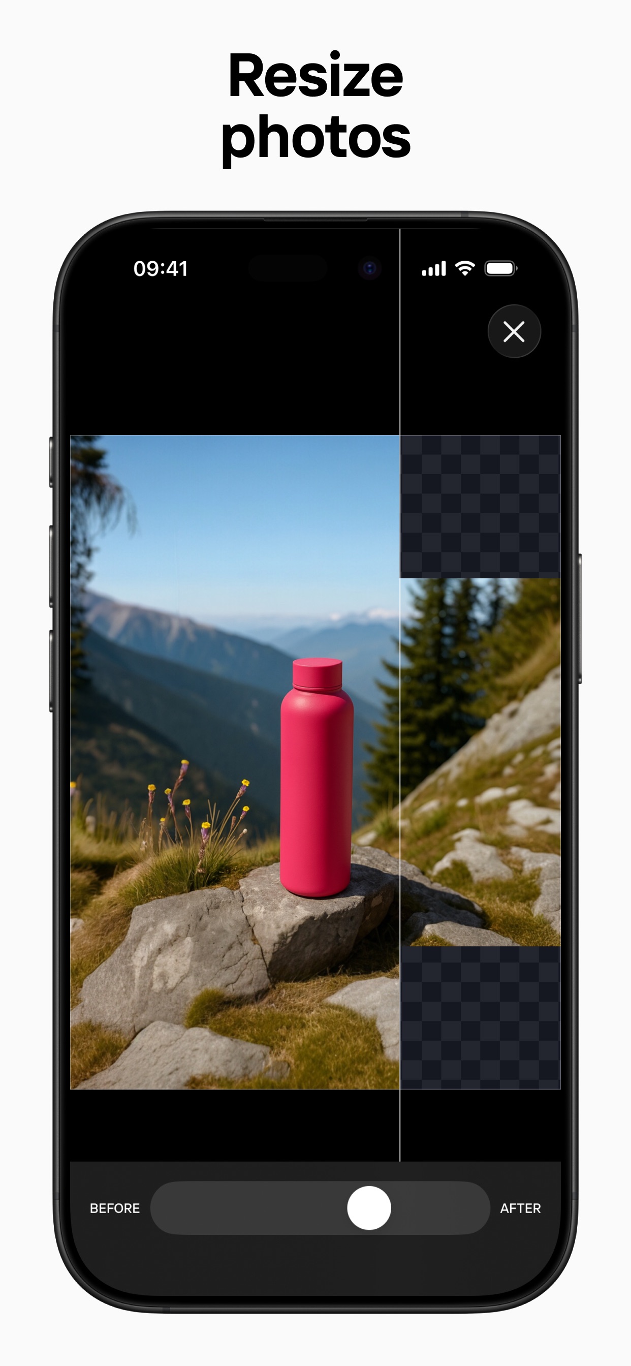 Photoroom App Store screenshot: Resize photos