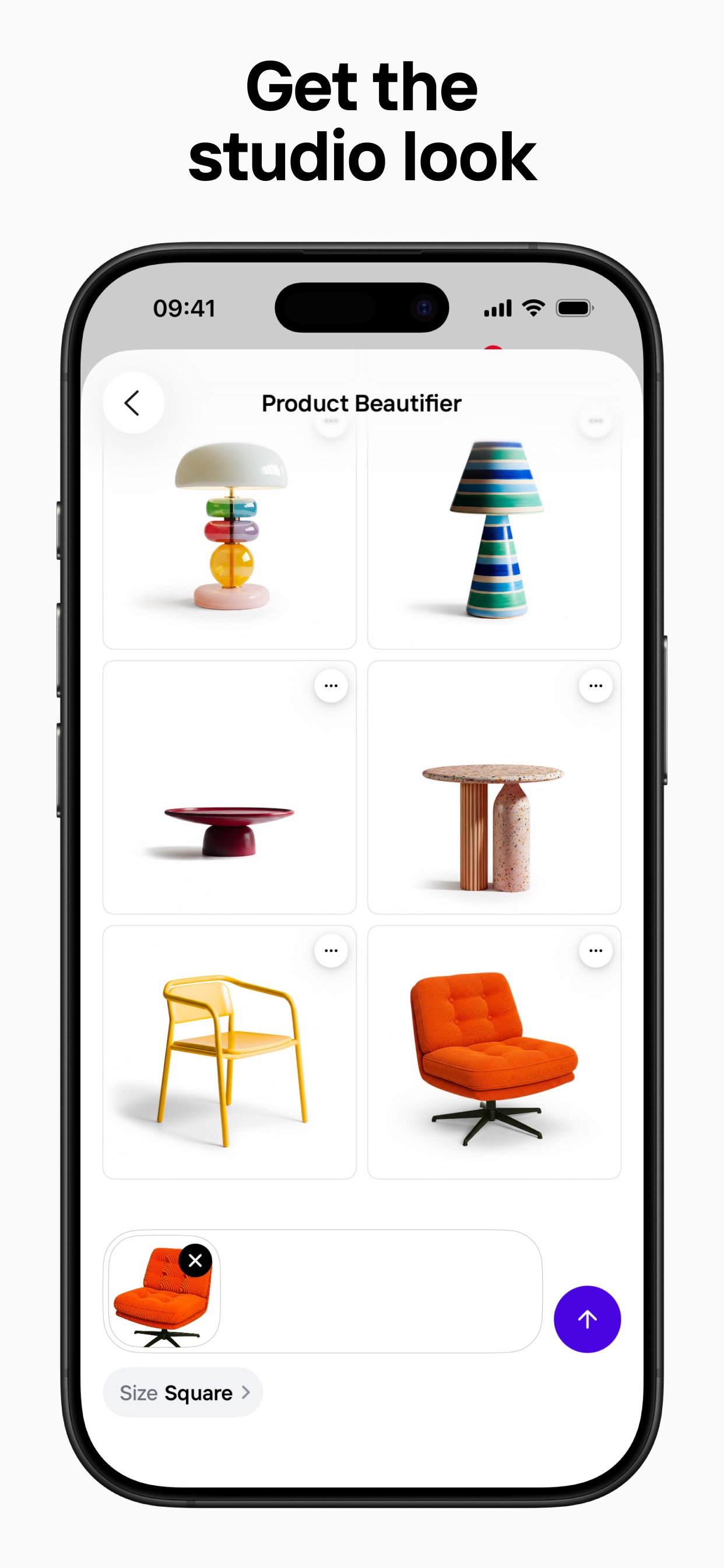 Photoroom App Store screenshot: Get the studio look