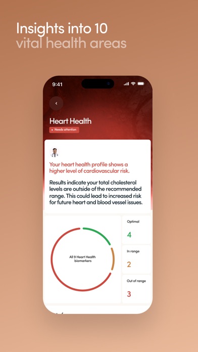 Hims App Store screenshot: Insights into 10 vital health areas