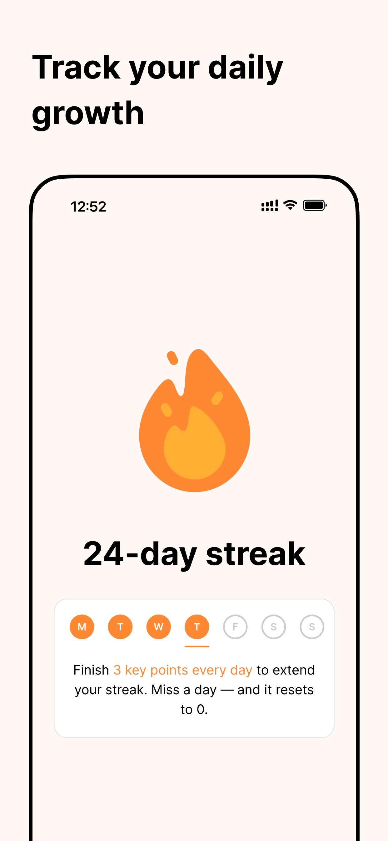 Headway App Store screenshot 7: Track your daily growth