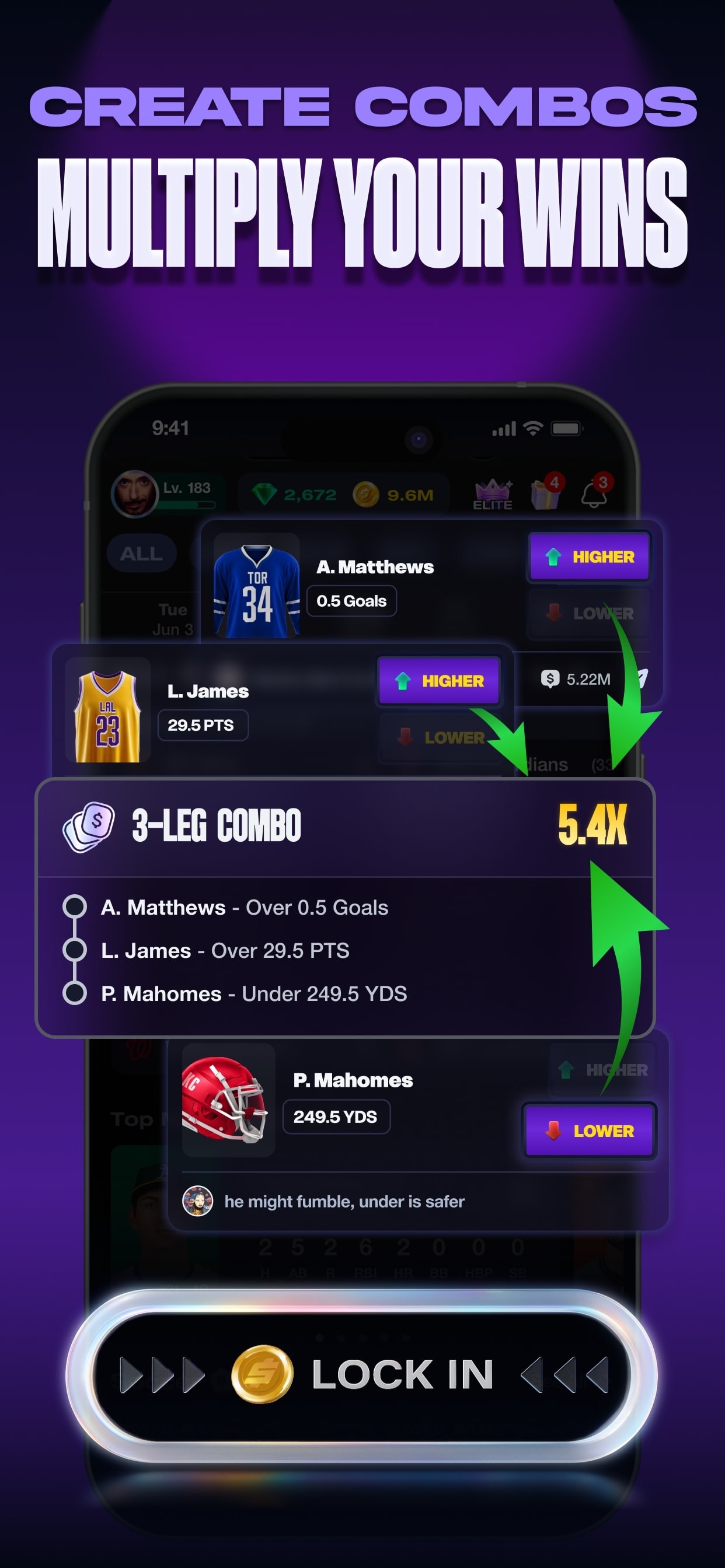 Stadium Live App Store screenshot 6: CREATE COMBOS
MULTIPLY YOUR WINS