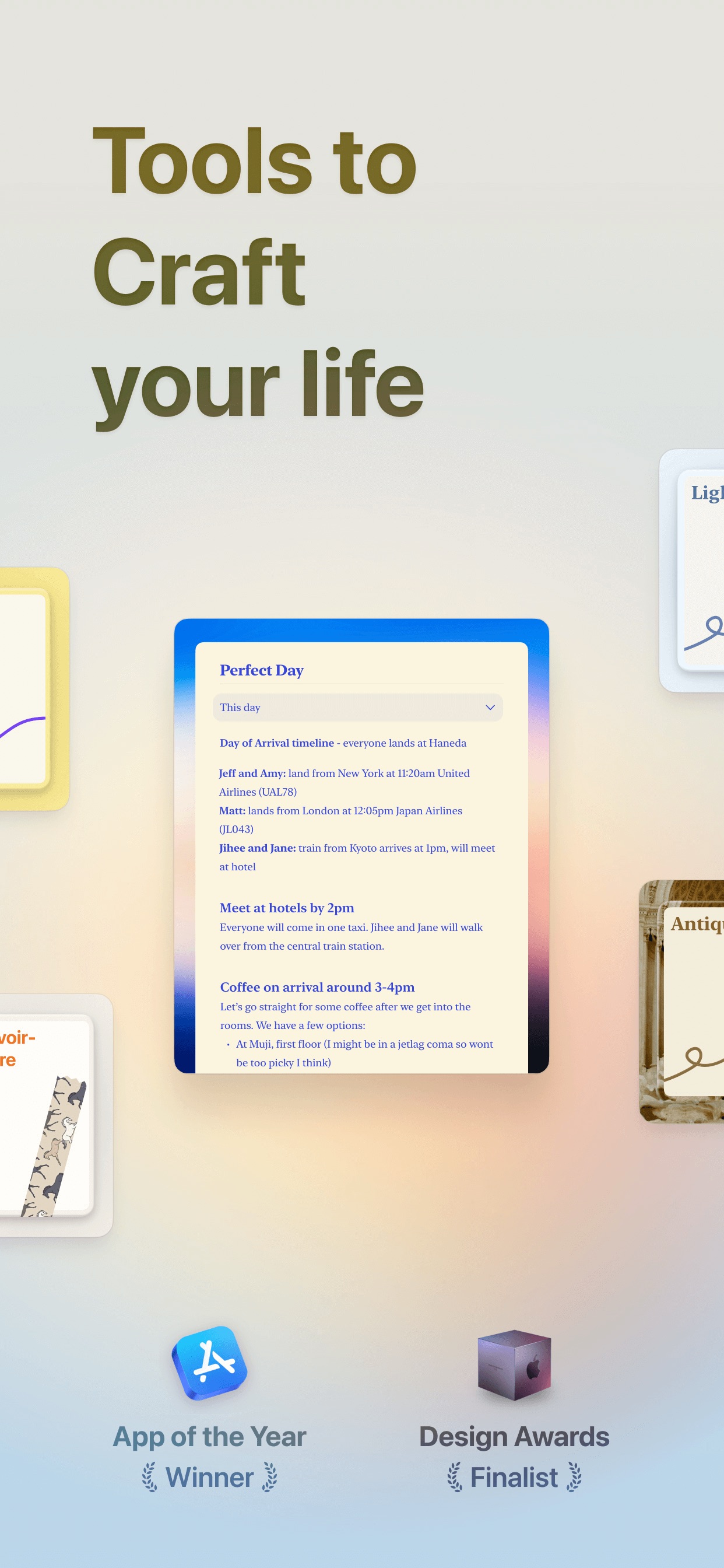 Craft App Store screenshot: listing design