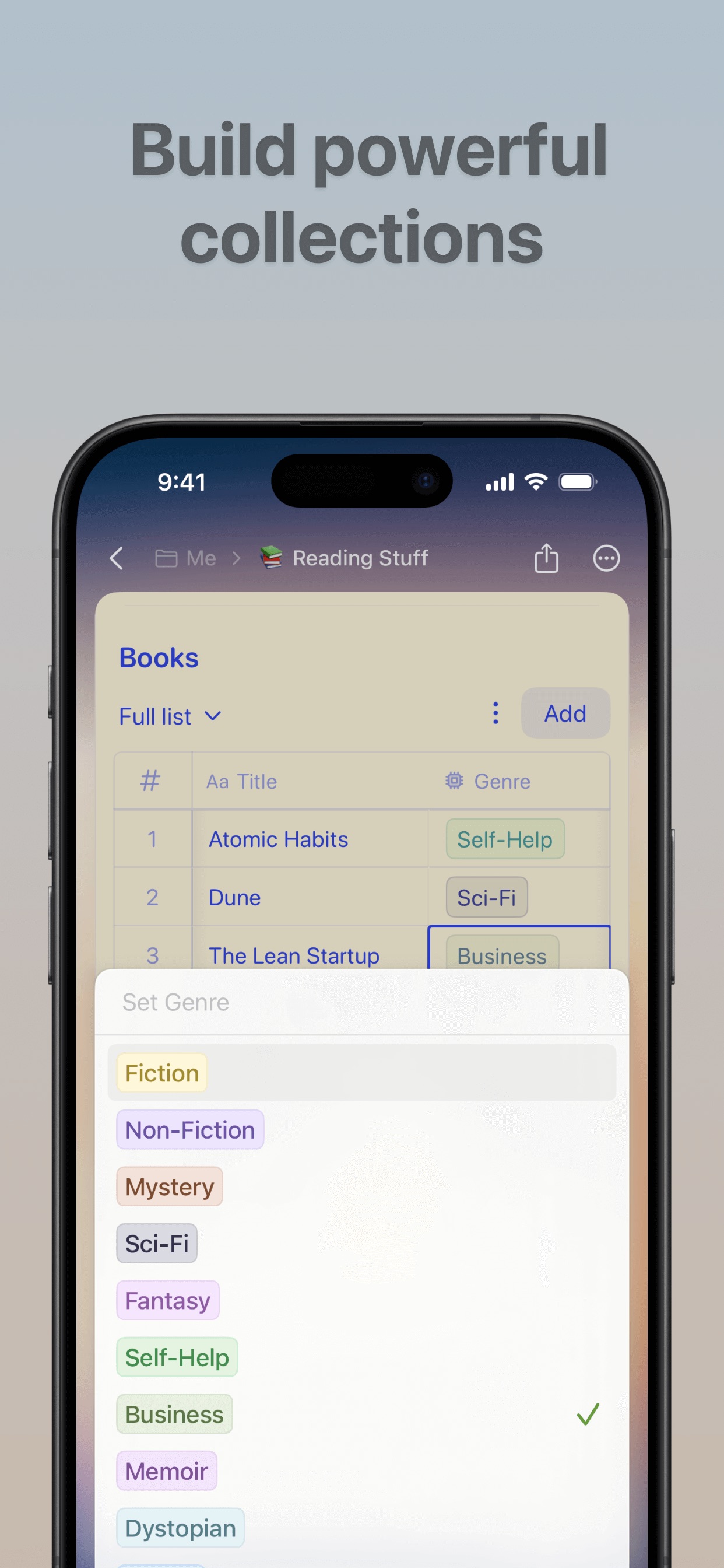 Craft App Store screenshot 7: Build powerful collections