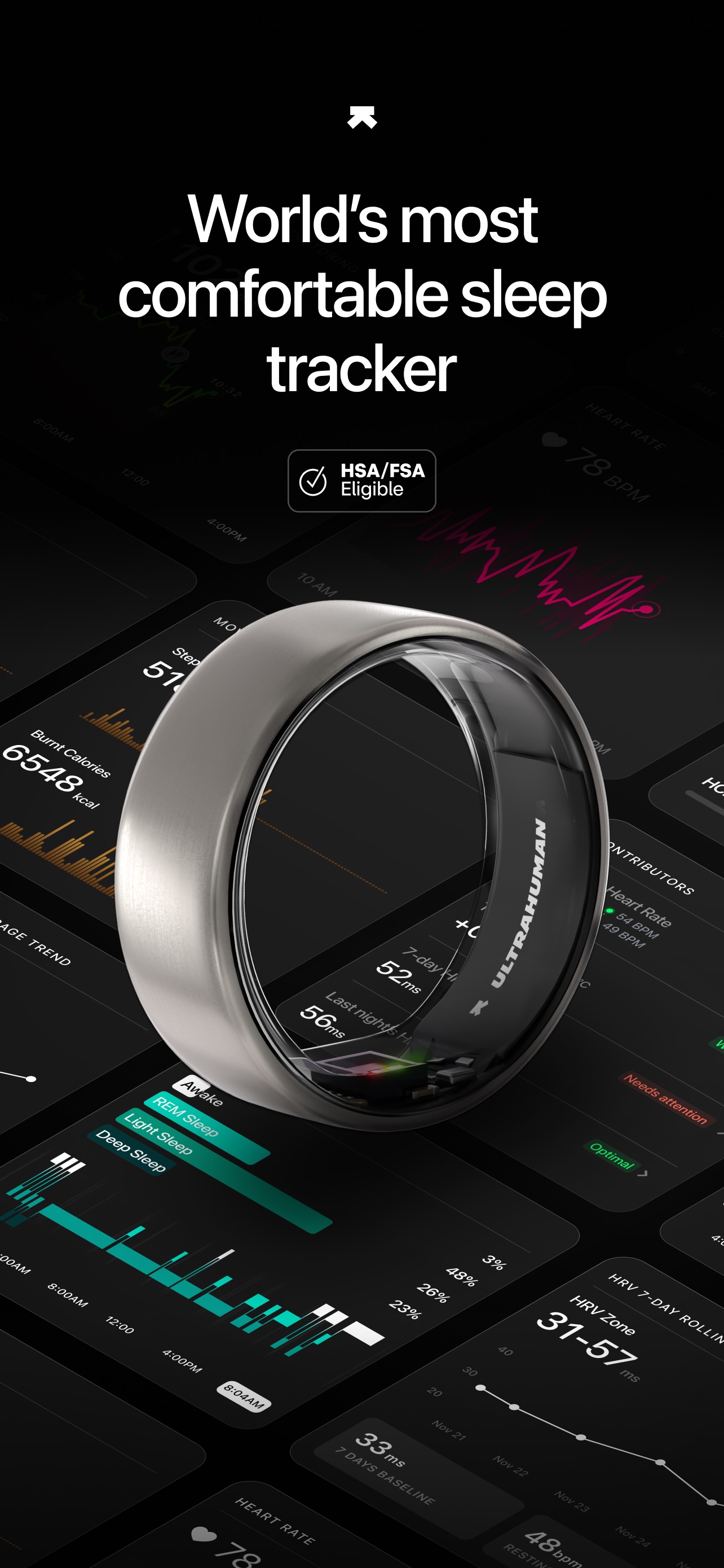 Ultrahuman App Store screenshot: World's most comfortable sleep tracker