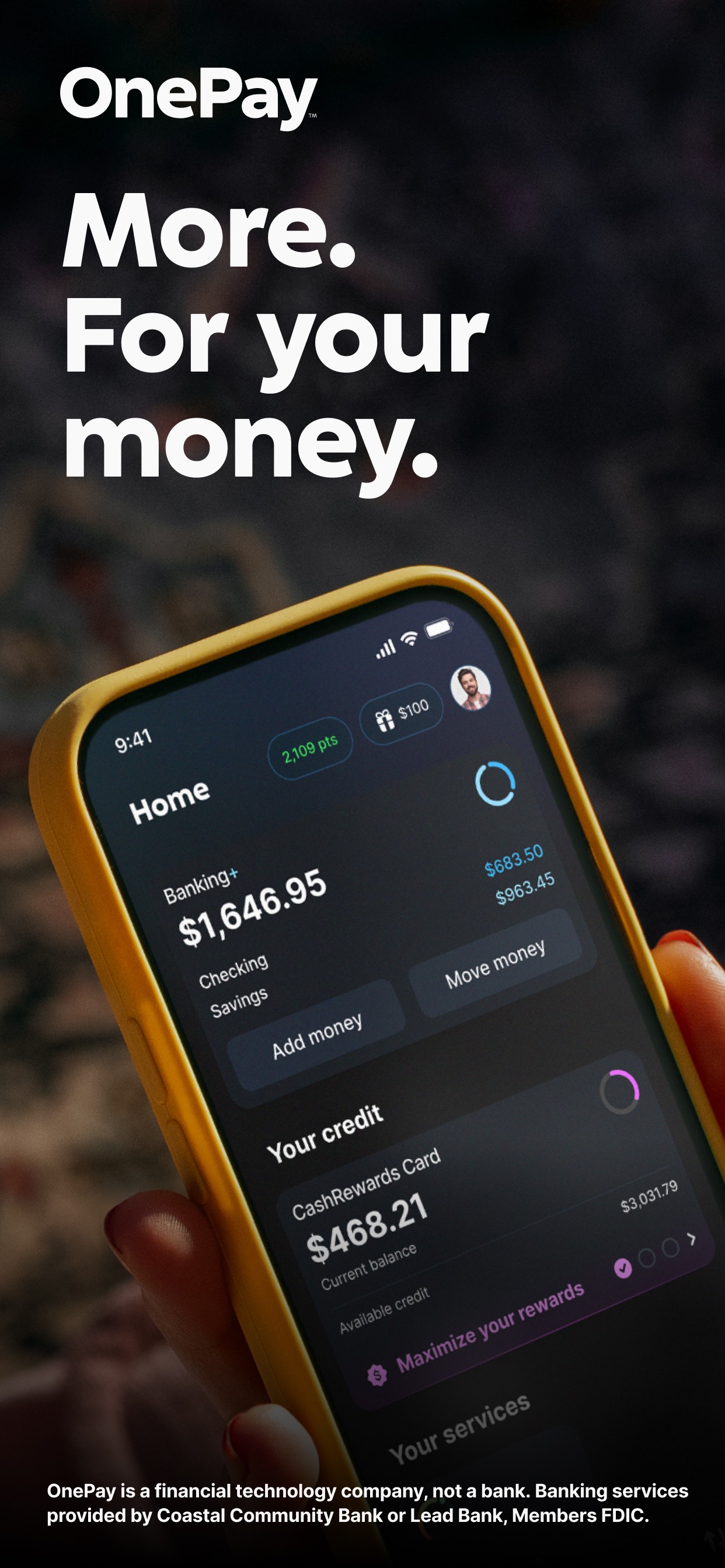 One App Store screenshot: More. For your money.