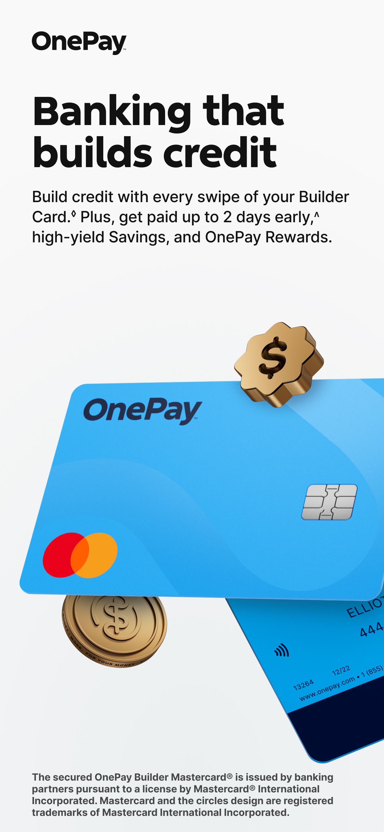 One App Store screenshot: Banking that builds credit