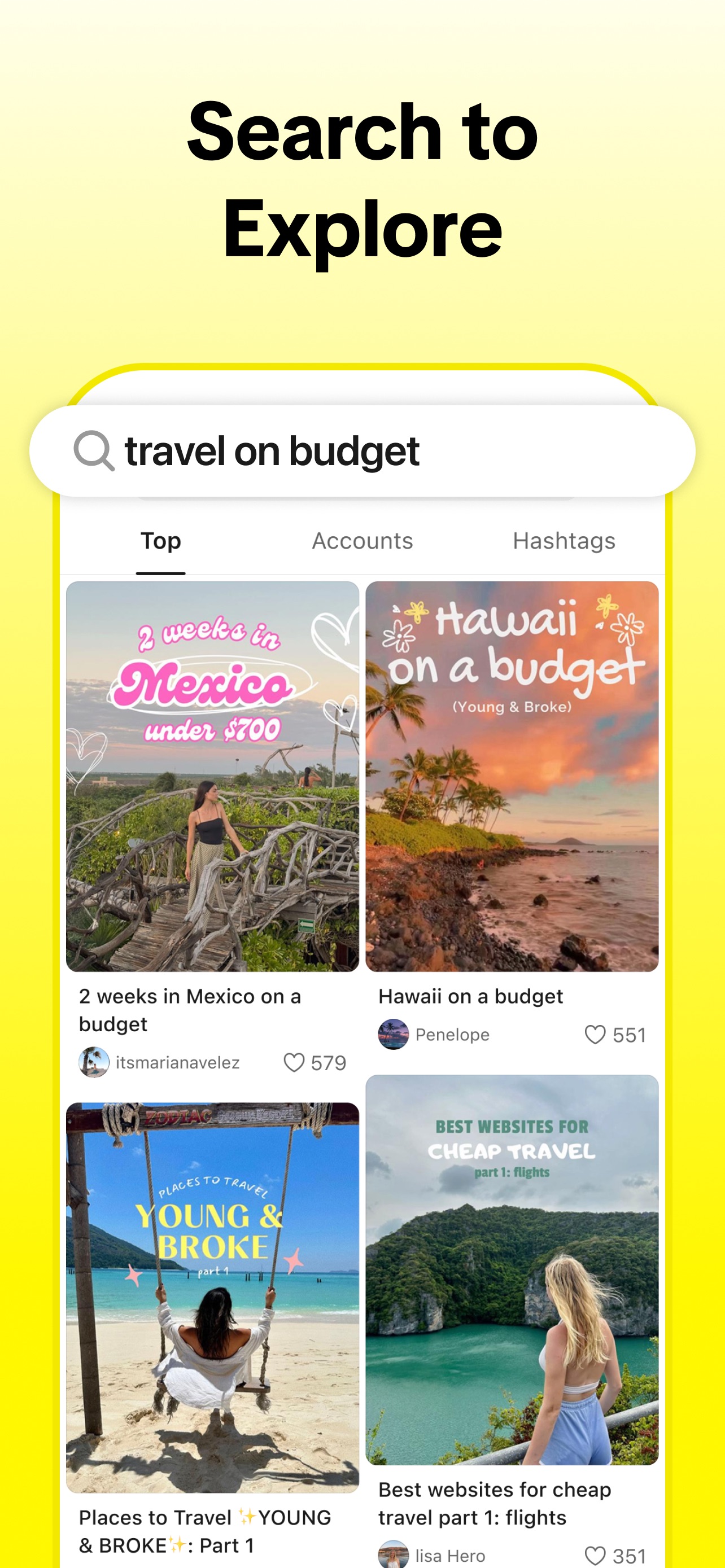 Lemon8 App Store screenshot 6: Search to Explore