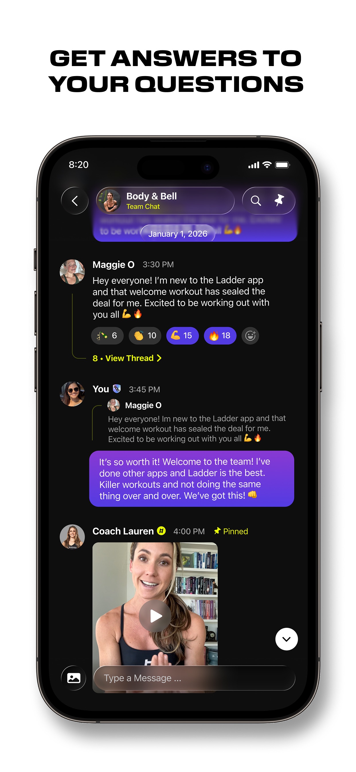 Ladder App Store screenshot: GET ANSWERS TO YOUR QUESTIONS