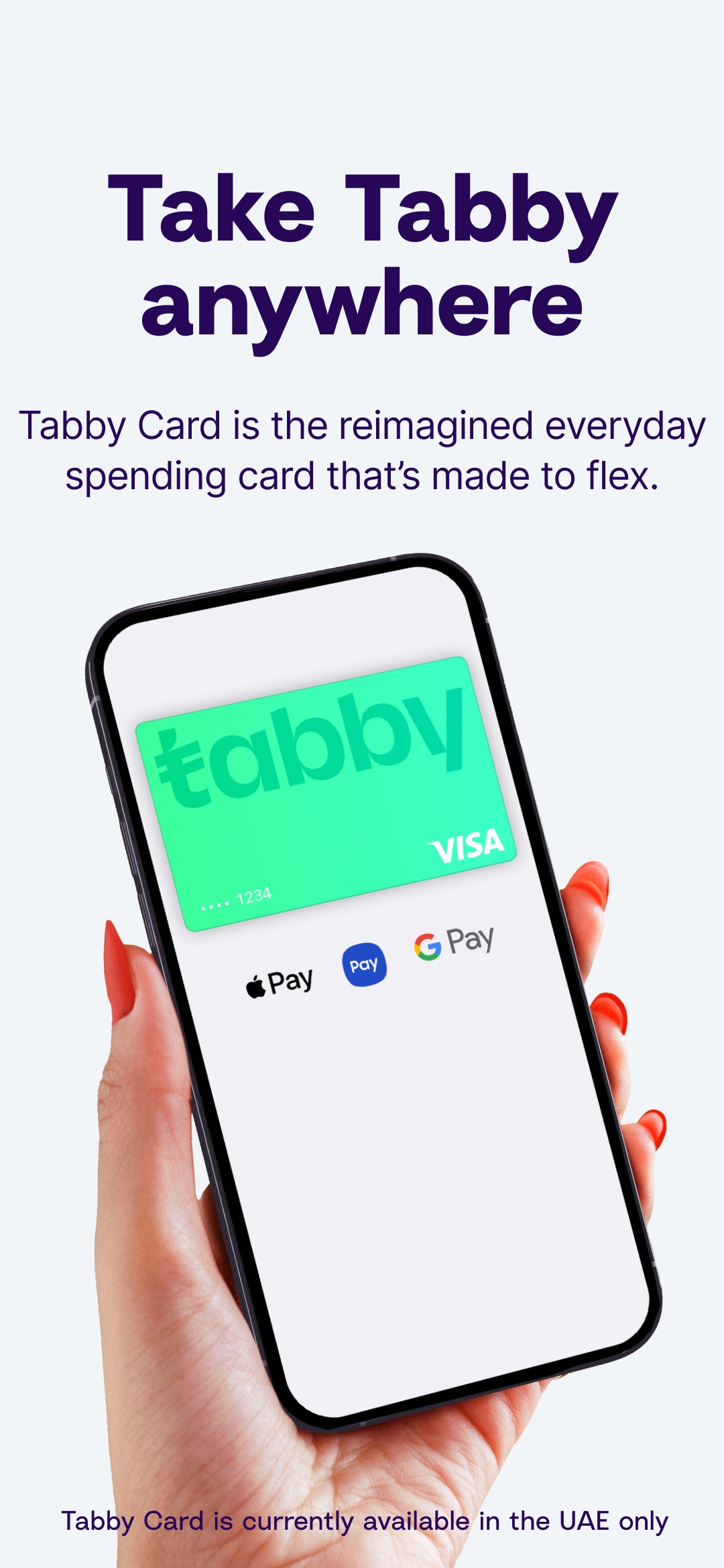 Tabby App Store screenshot 6: Take Tabby anywhere
Tabby Card is the reimagined everyday spending card that's made to flex.