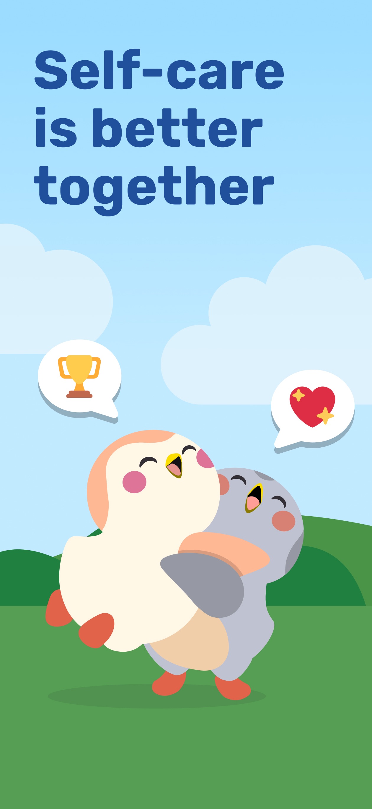 Finch App Store screenshot: Self-care is better together