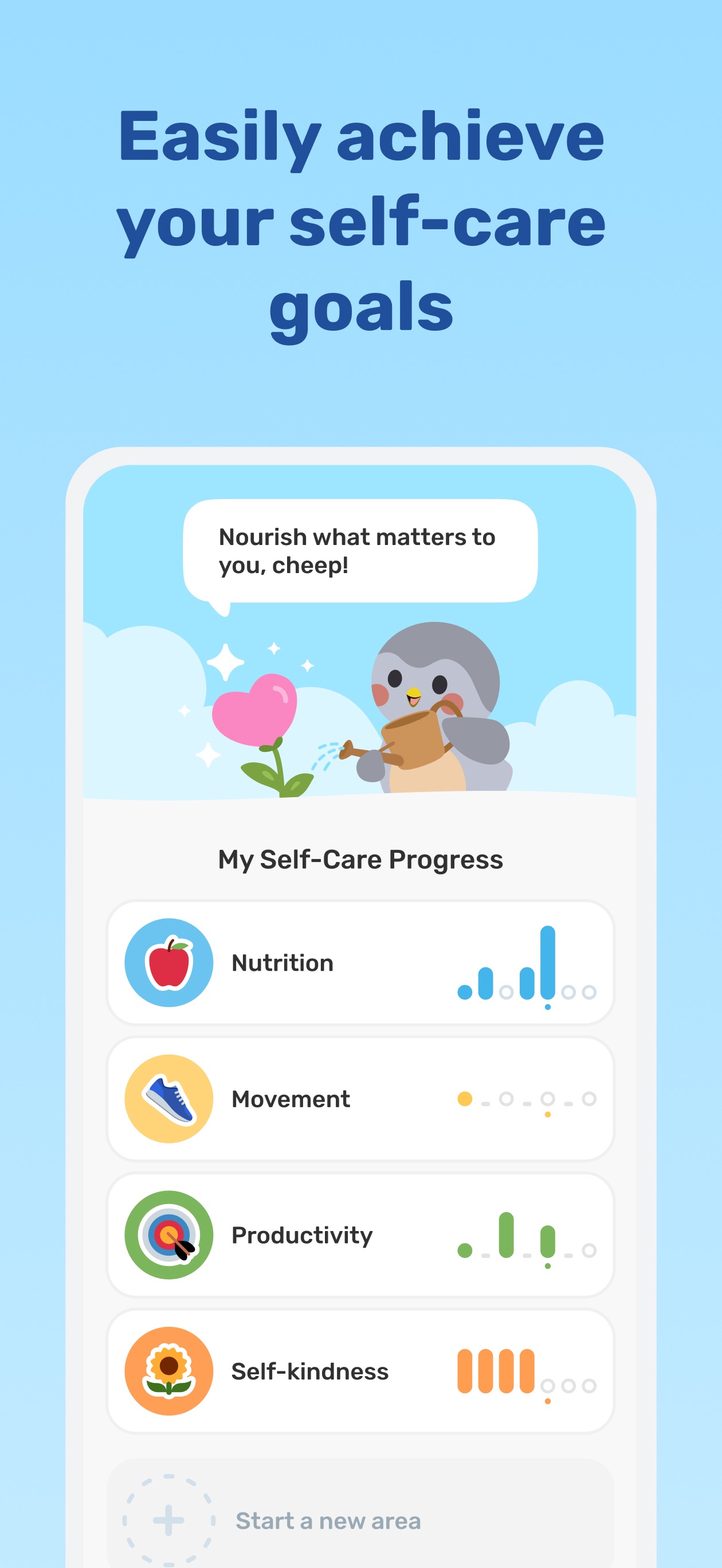 Finch App Store screenshot 6: Easily achieve your self-care goals