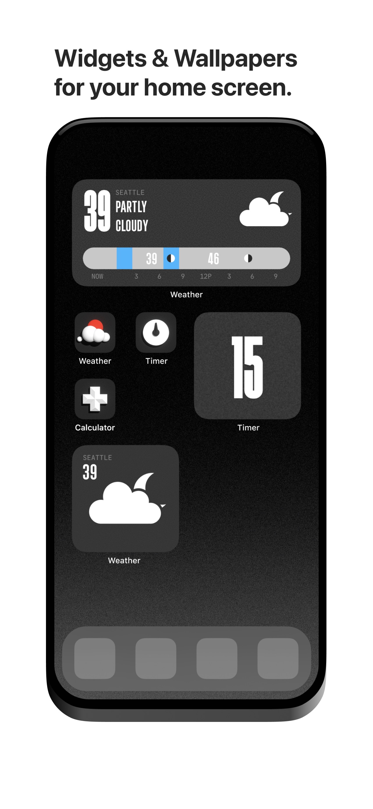 (Not Boring) Timer App Store screenshot 5: Widgets & Wallpapers for your home screen.