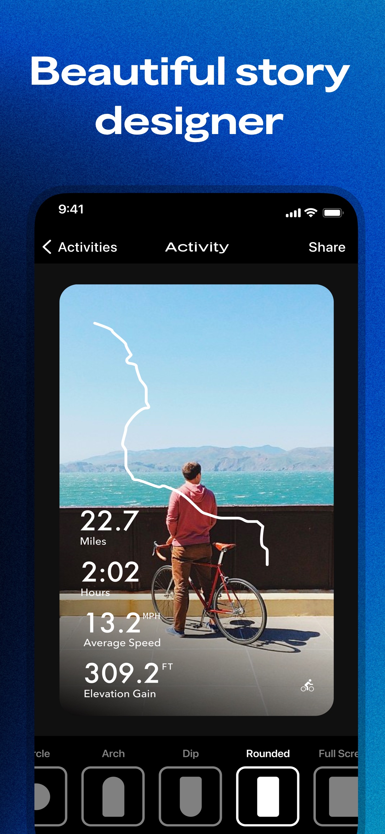 Any Distance App Store screenshot 6: Beautiful story designer