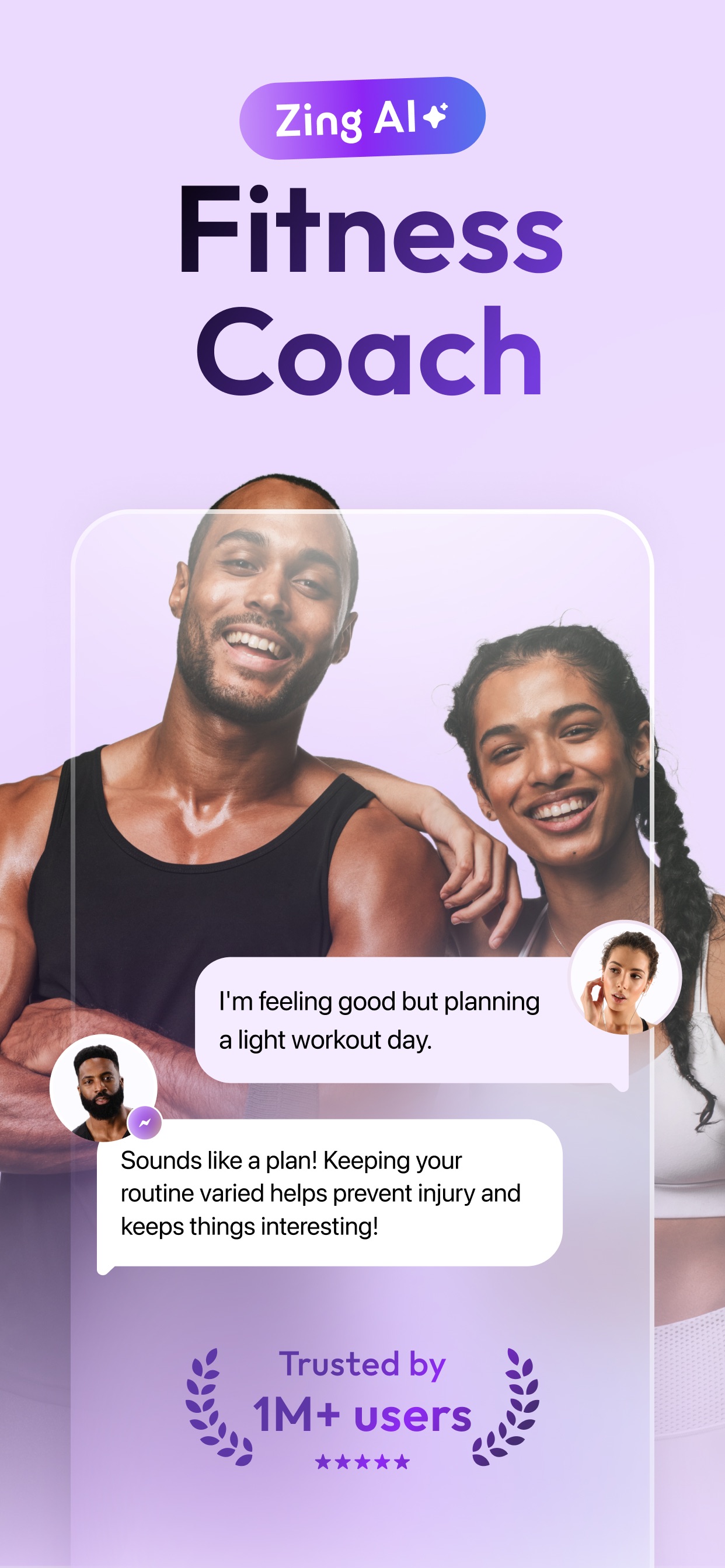 Zing App Store screenshot: Fitness Coach