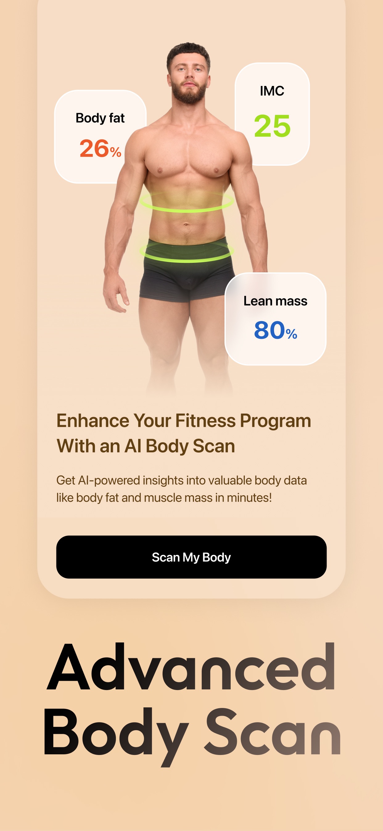 Zing App Store screenshot: Advanced Body Scan