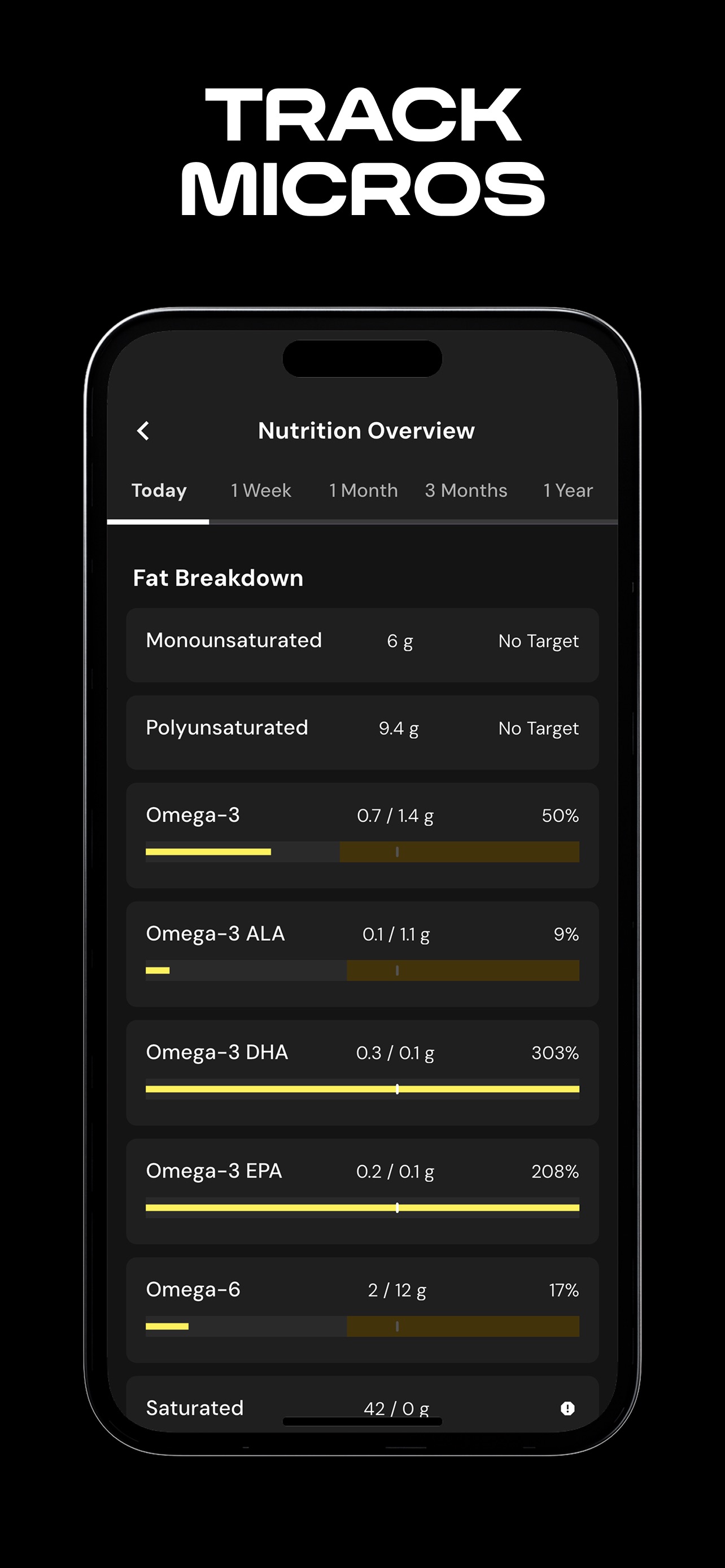 MacroFactor App Store screenshot: TRACK MICROS