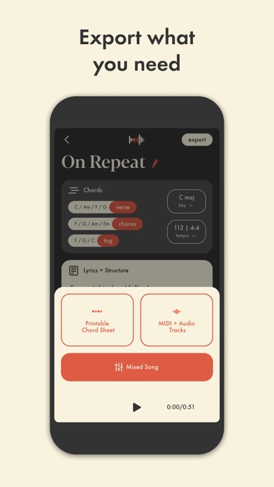 Demo App Store screenshot 10: Export what you need