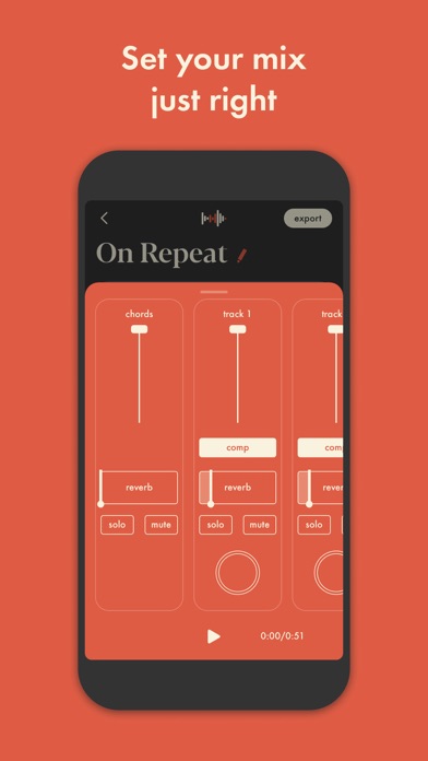 Demo App Store screenshot 9: Set your mix just right