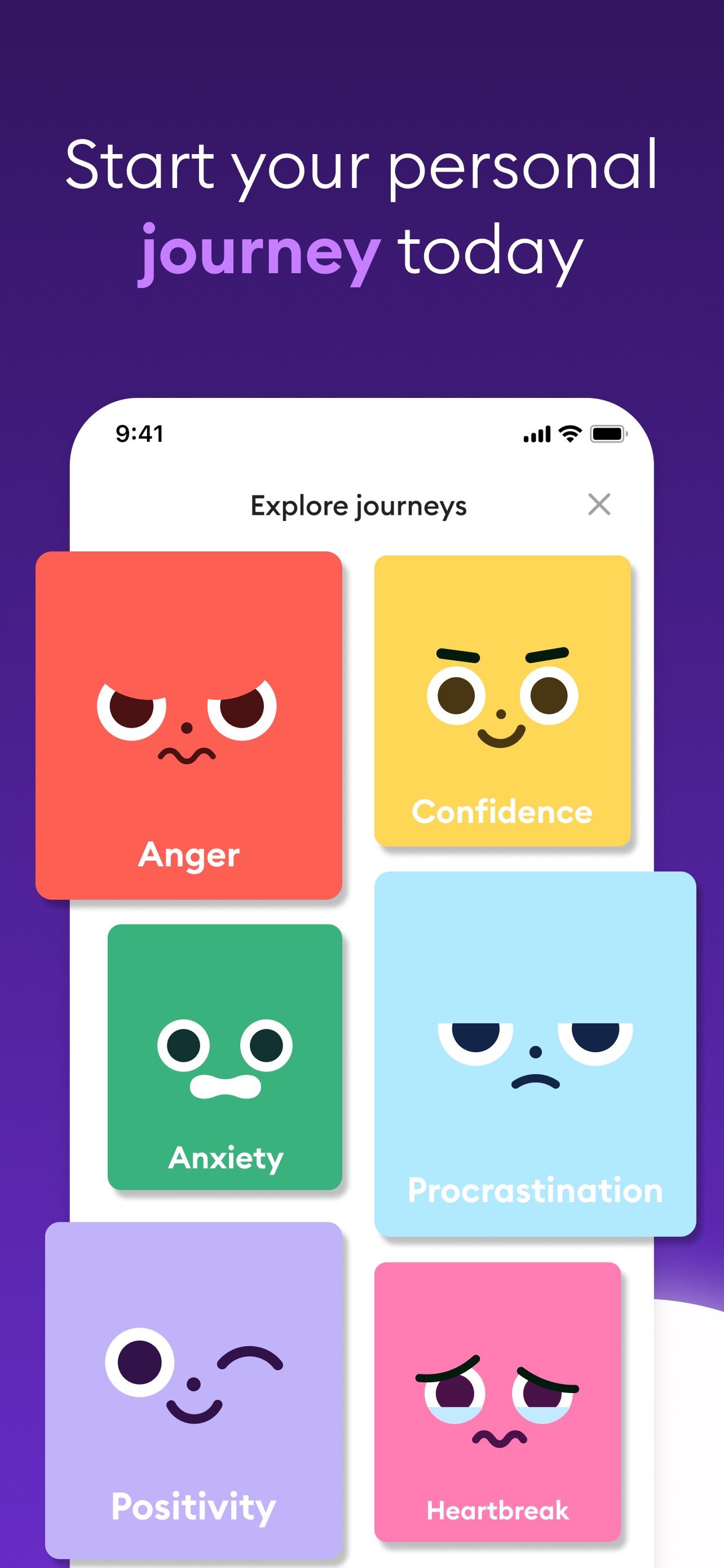Ahead App Store screenshot: Start your personal journey today