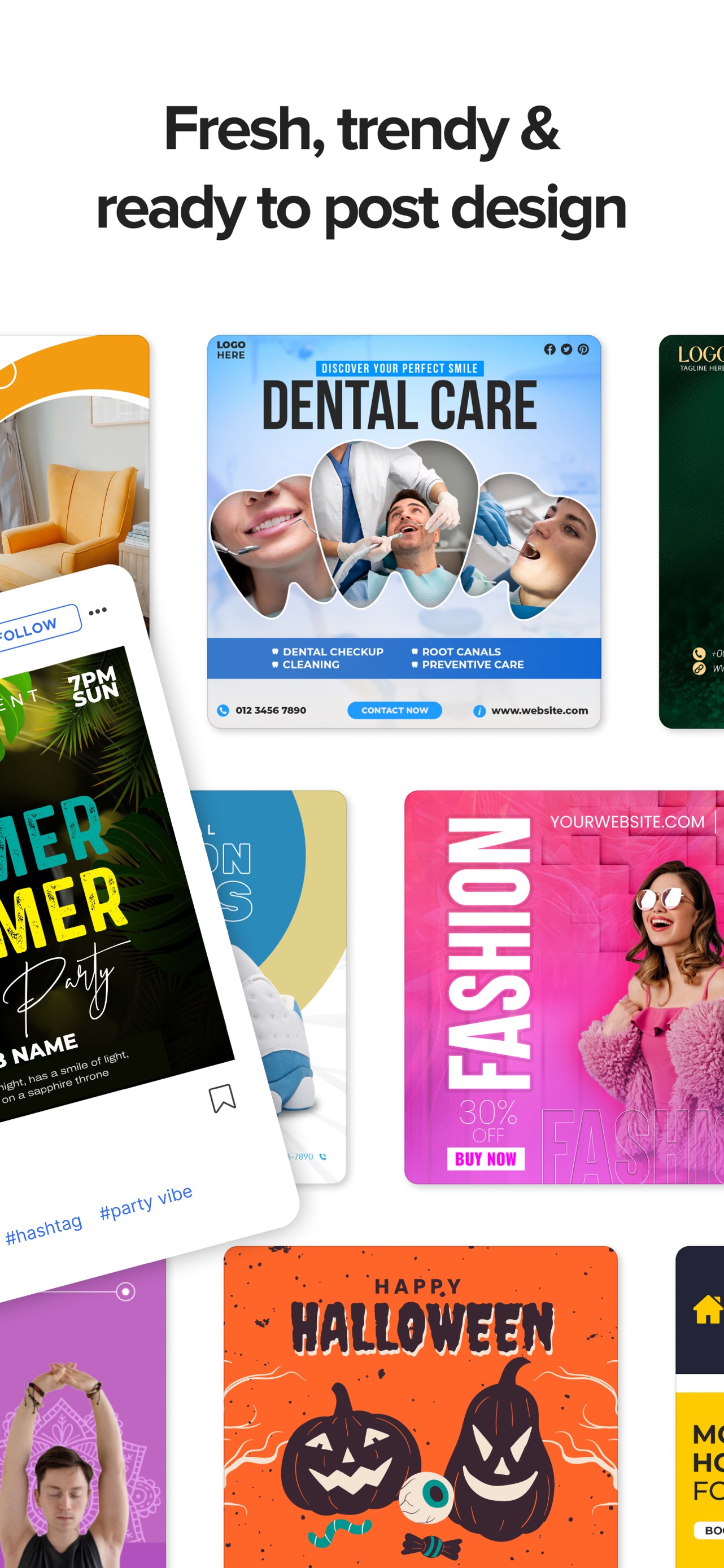 Posts App Store screenshot: Fresh, trendy & ready to post design