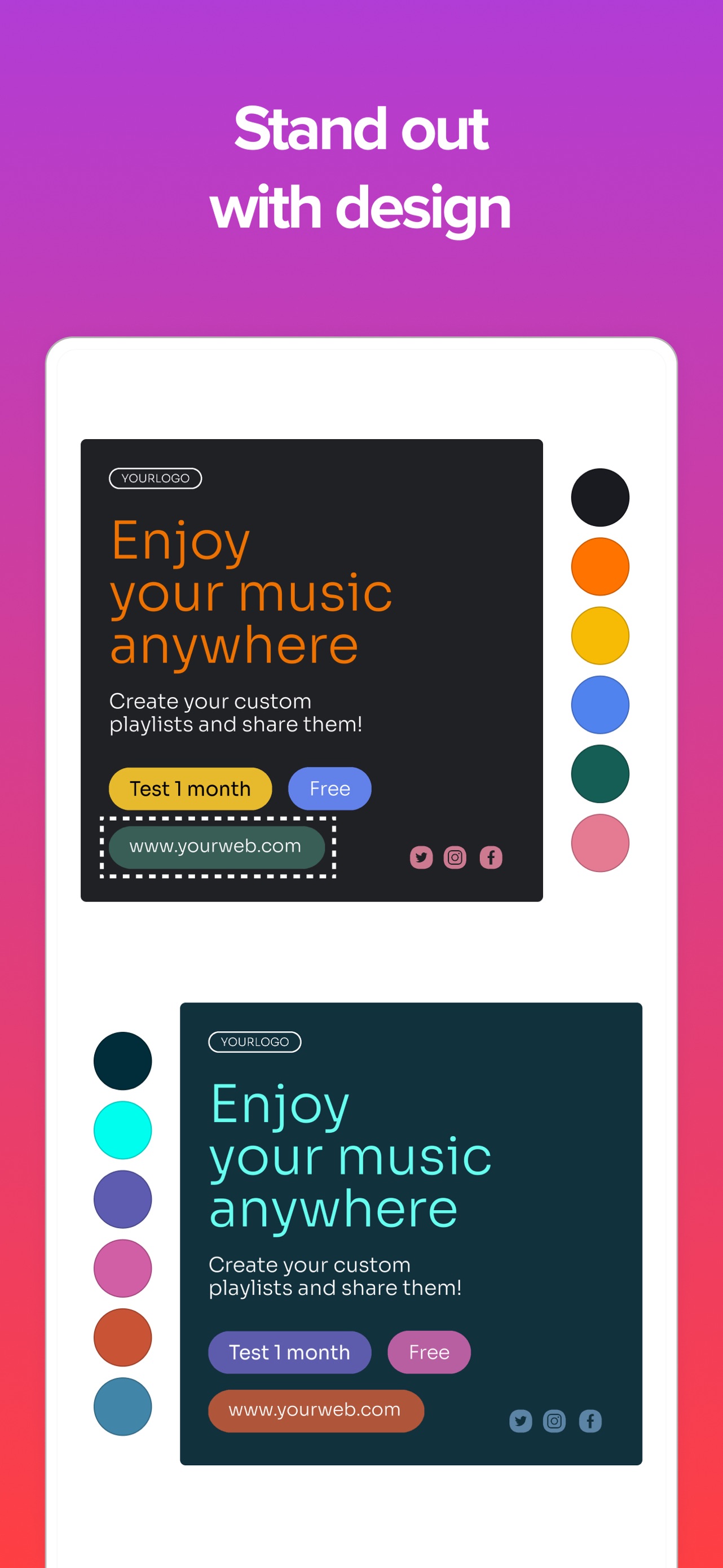 Posts App Store screenshot: Stand out with design