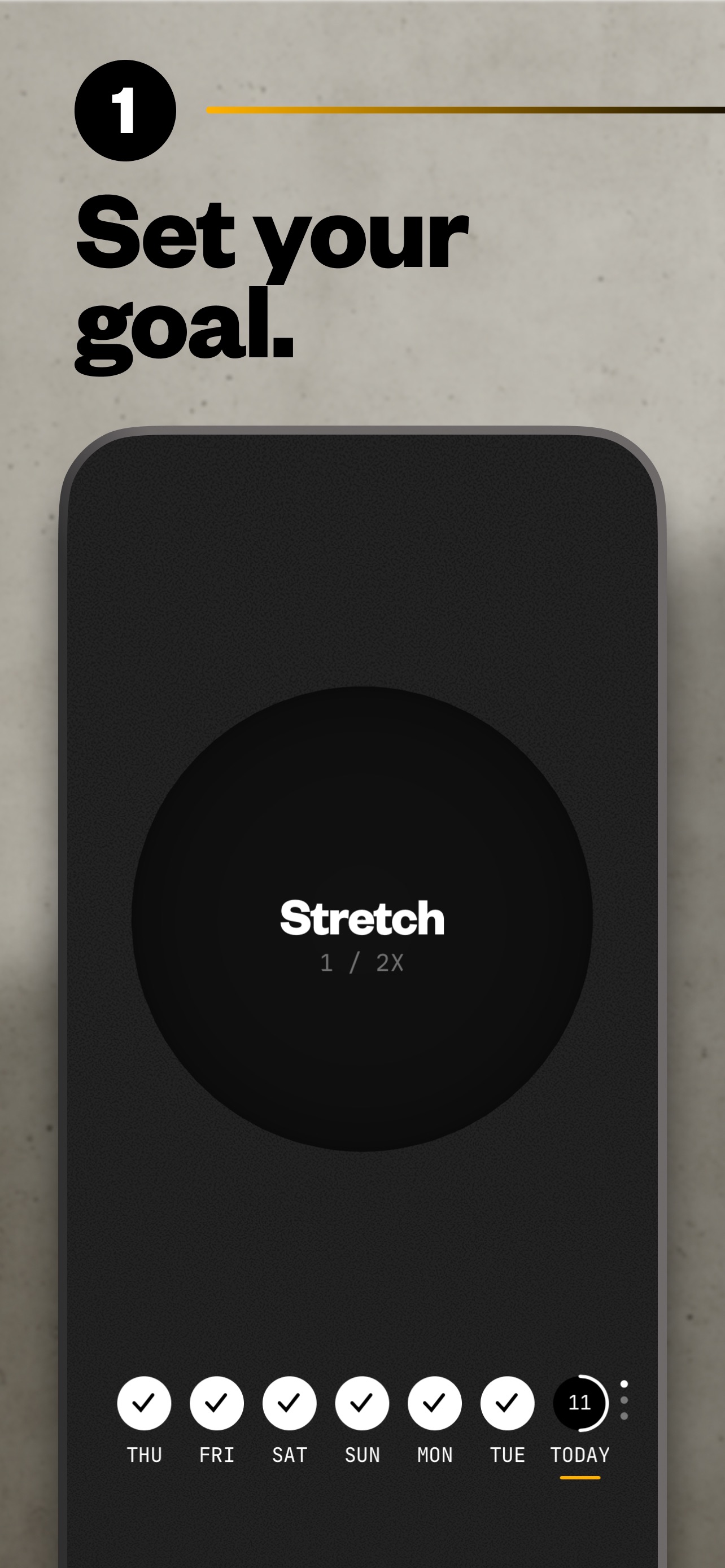 (Not Boring) Habits App Store screenshot: Set your goal.