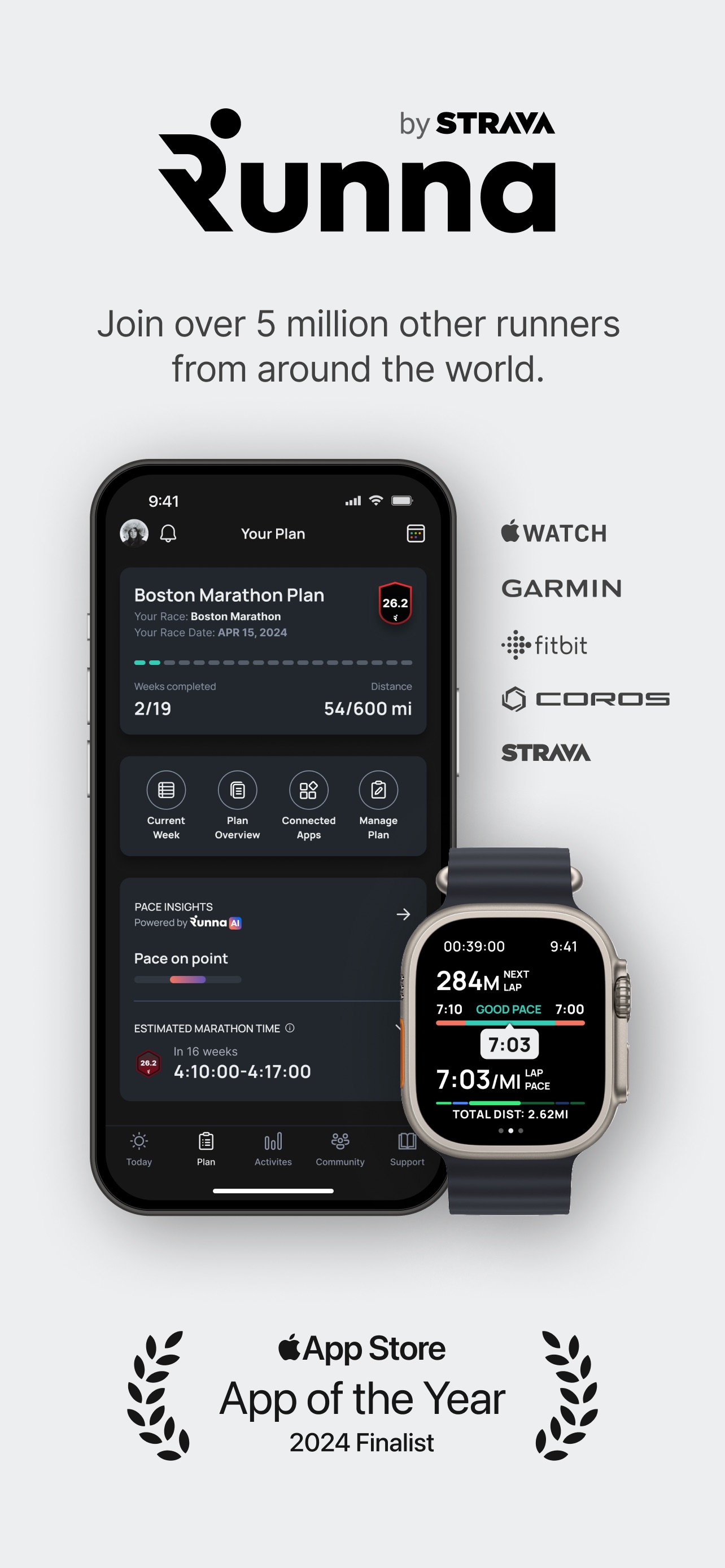 Runna App Store screenshot: listing design