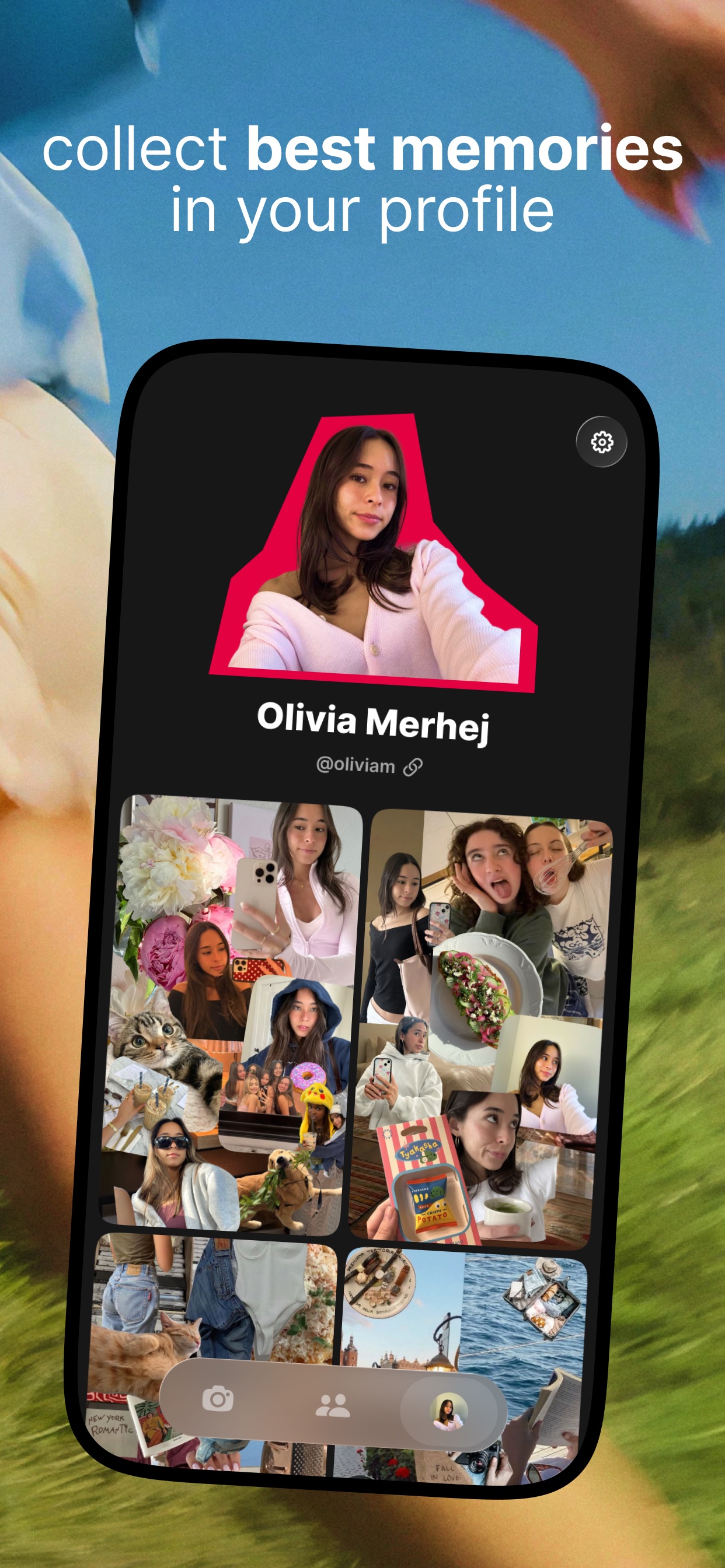 yope App Store screenshot 5: collect best memories in your profile