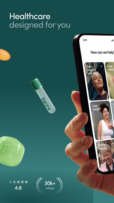 Hers App Store screenshot: Healthcare designed for you