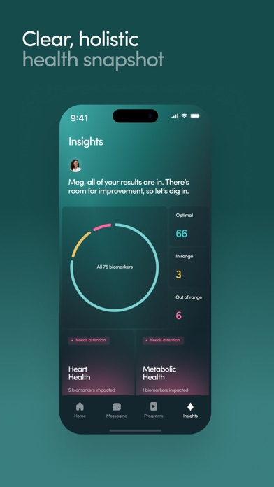 Hers App Store screenshot: Clear, holistic health snapshot