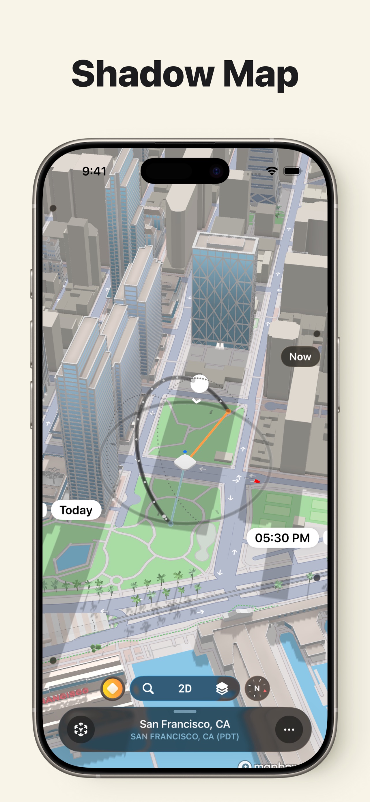 Sunlitt App Store screenshot: Shadow Map
