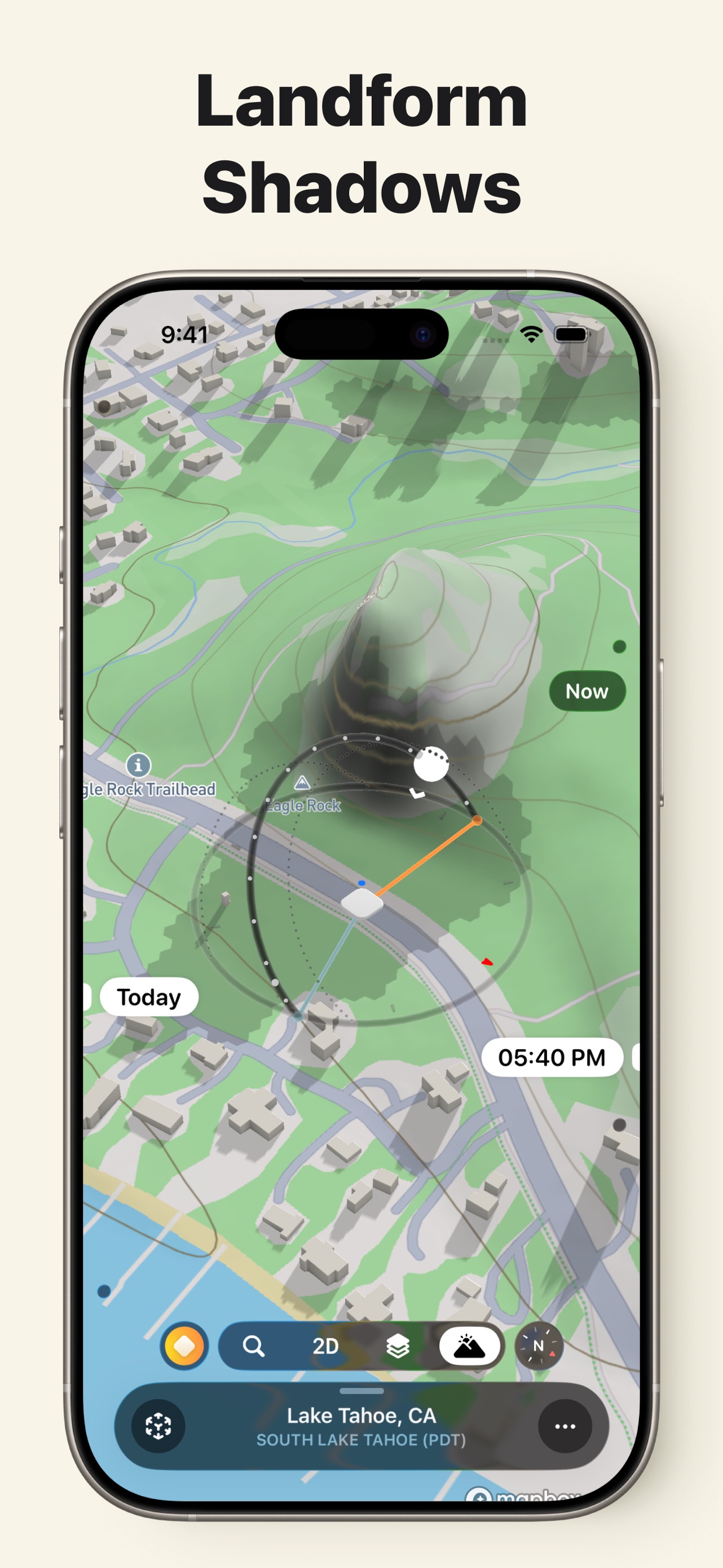 Sunlitt App Store screenshot 6: Landform Shadows