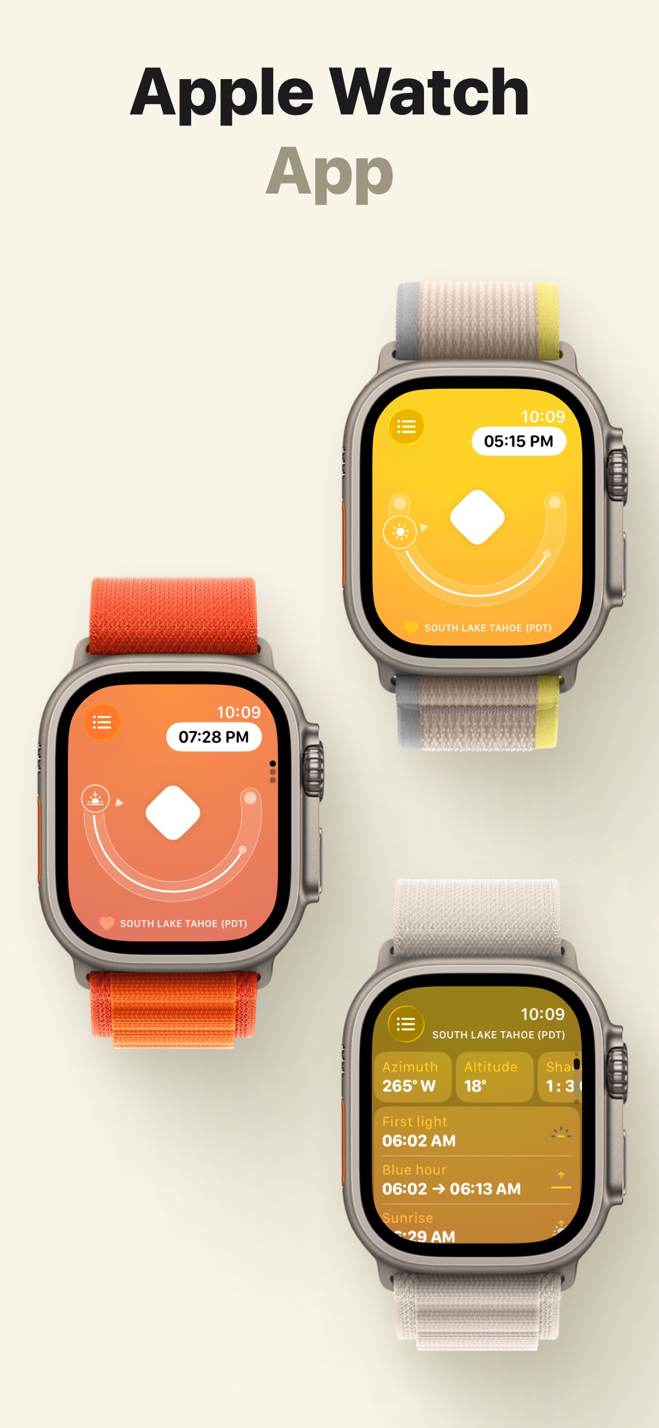 Sunlitt App Store screenshot: Apple Watch App