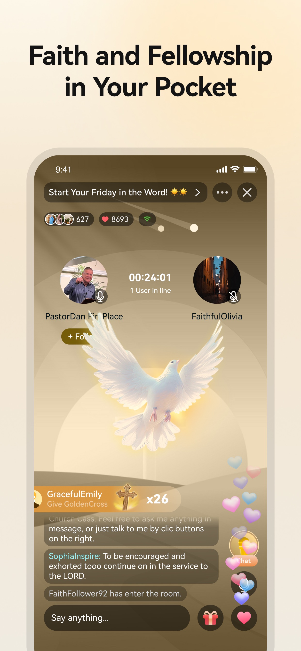 bless. App Store screenshot: Faith and Fellowship in Your Pocket