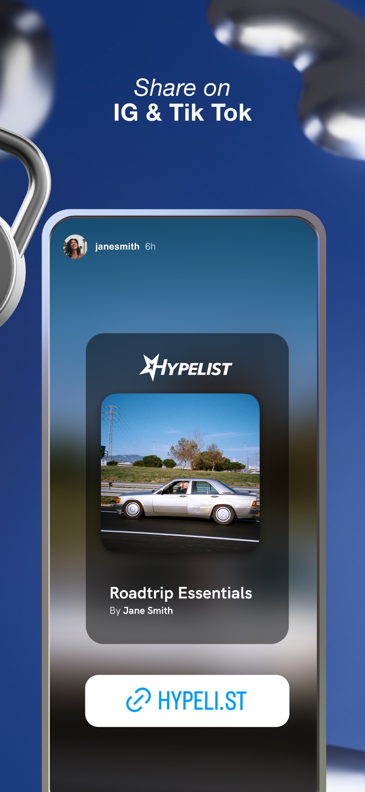 Hypelist App Store screenshot 9: Share on IG & Tik Tok