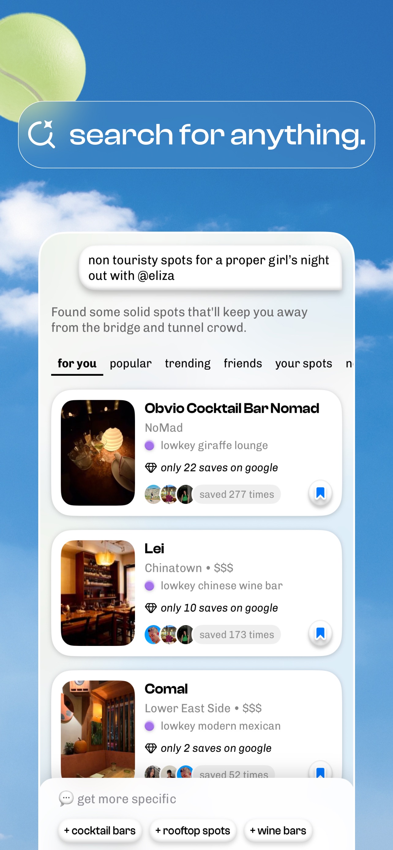 Corner App Store screenshot 5: search for anything.