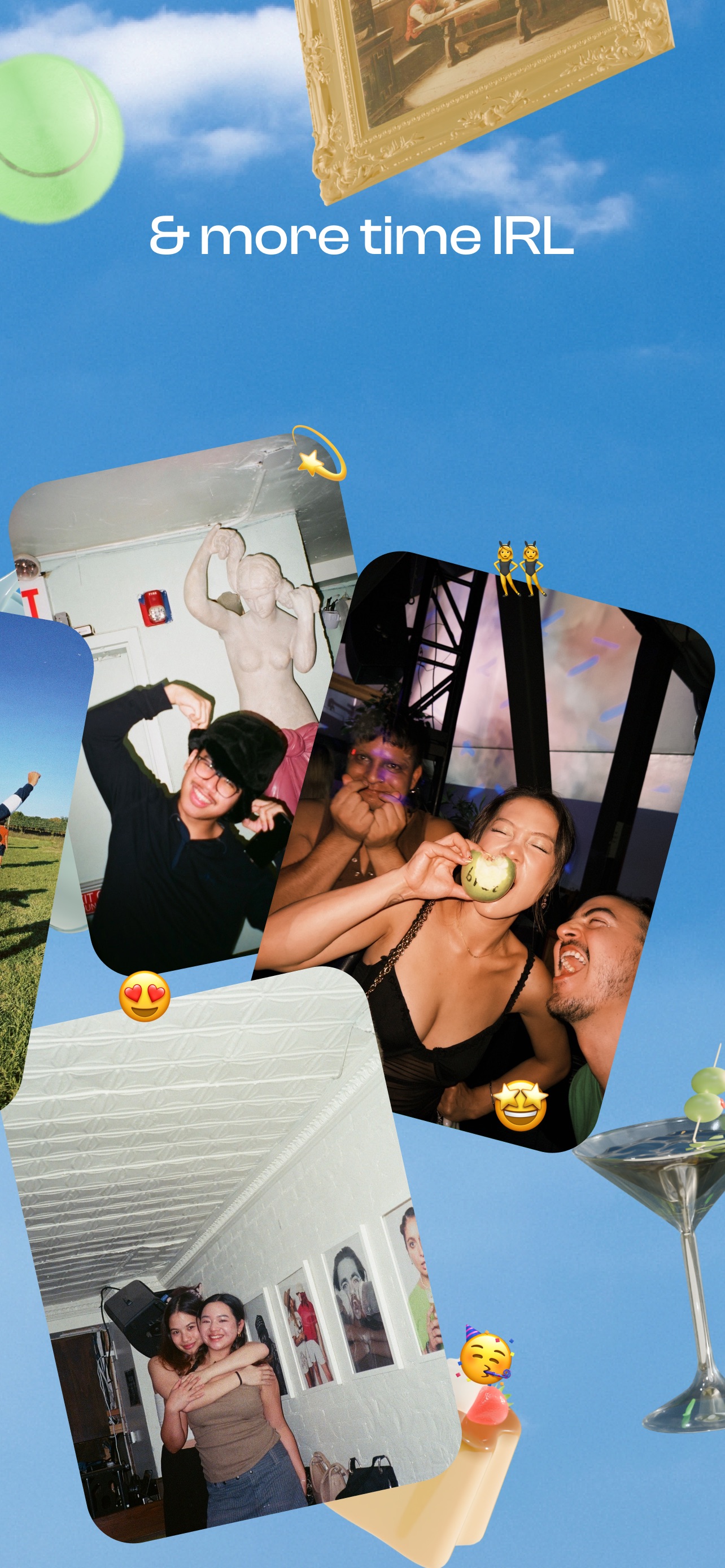 Corner App Store screenshot: & more time IRL