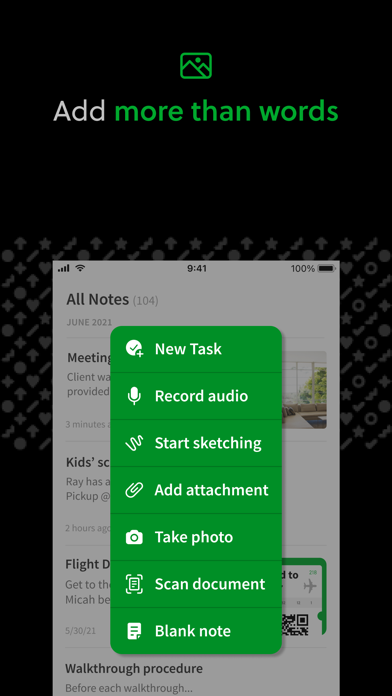 Evernote App Store screenshot 6: Add more than words