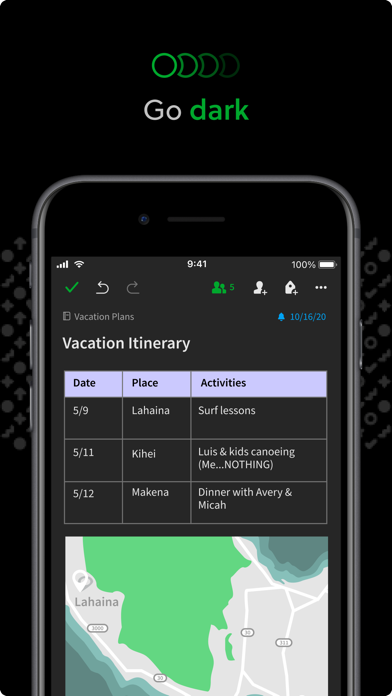 Evernote App Store screenshot 9: Go dark