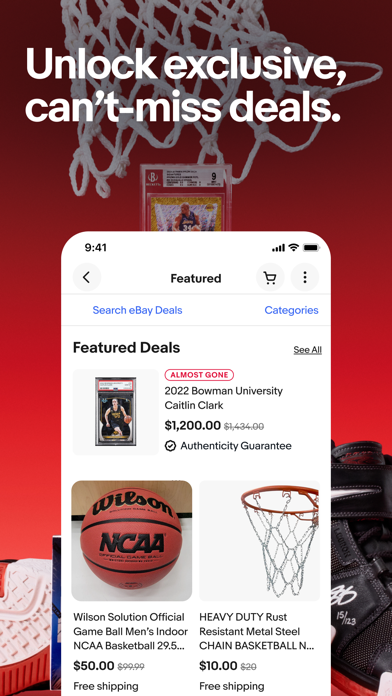 eBay App Store screenshot 5: Unlock exclusive, can’t-miss deals.