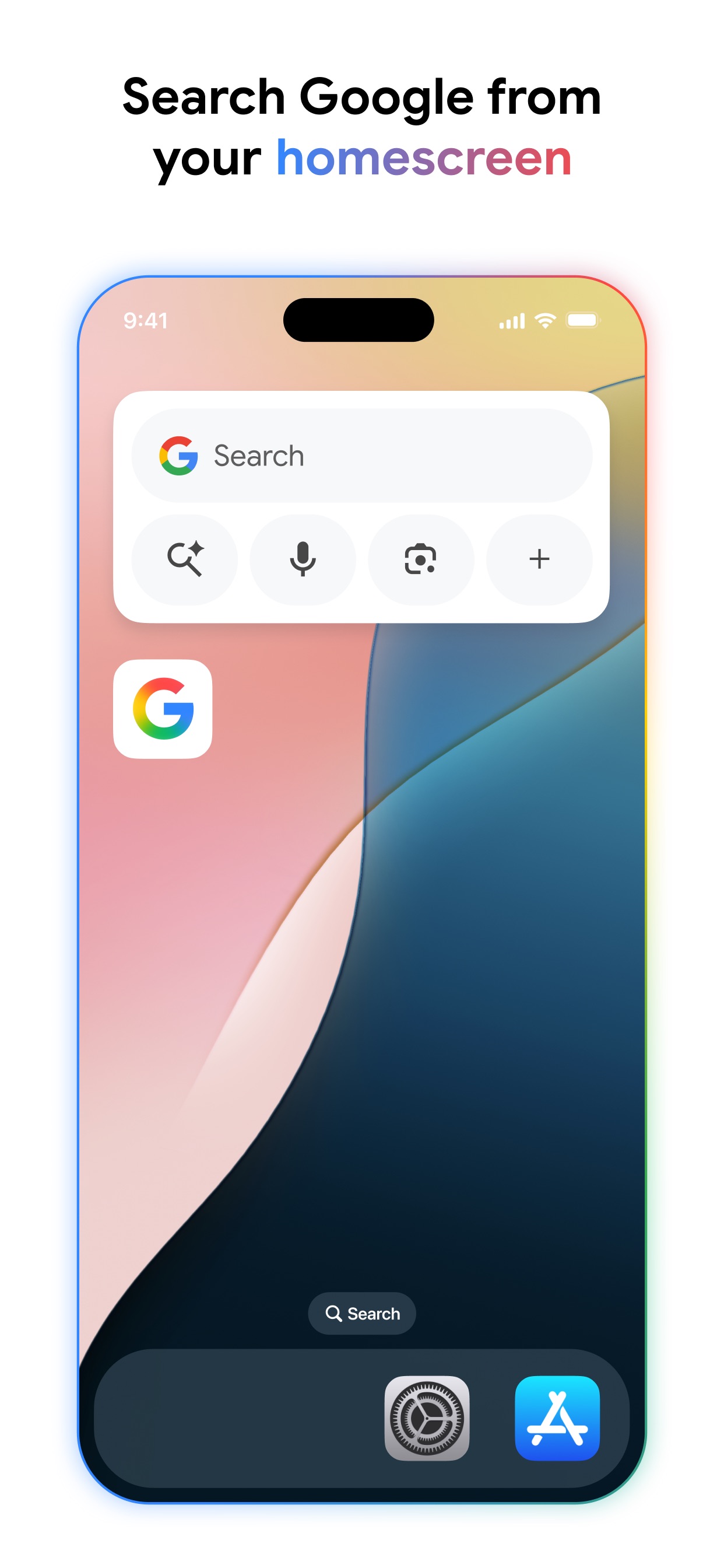 Google App Store screenshot 7: Search Google from your homescreen