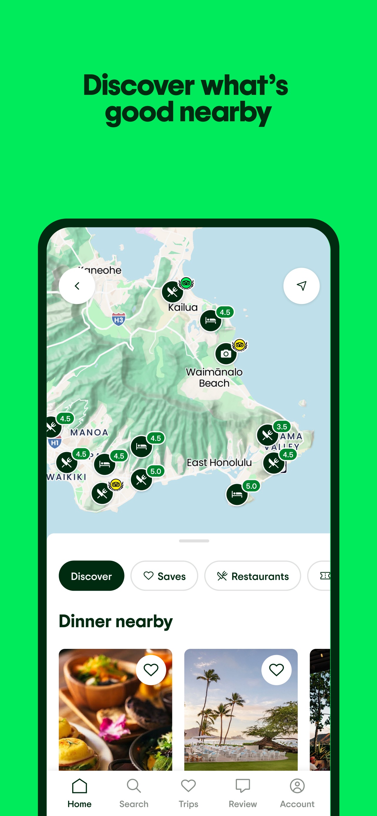 Tripadvisor App Store screenshot: Discover what’s good nearby
