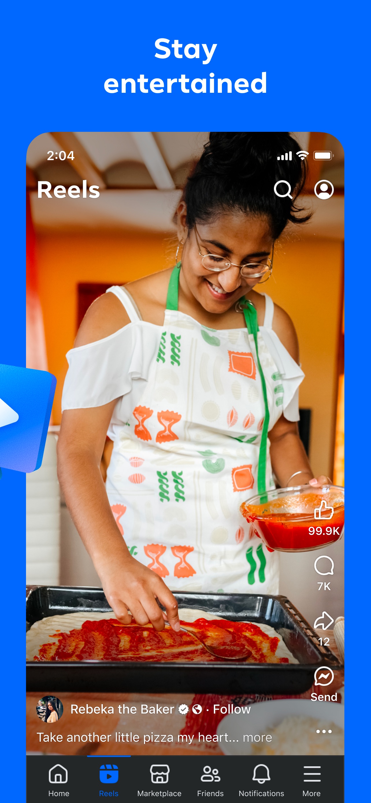 Facebook App Store screenshot: Stay entertained