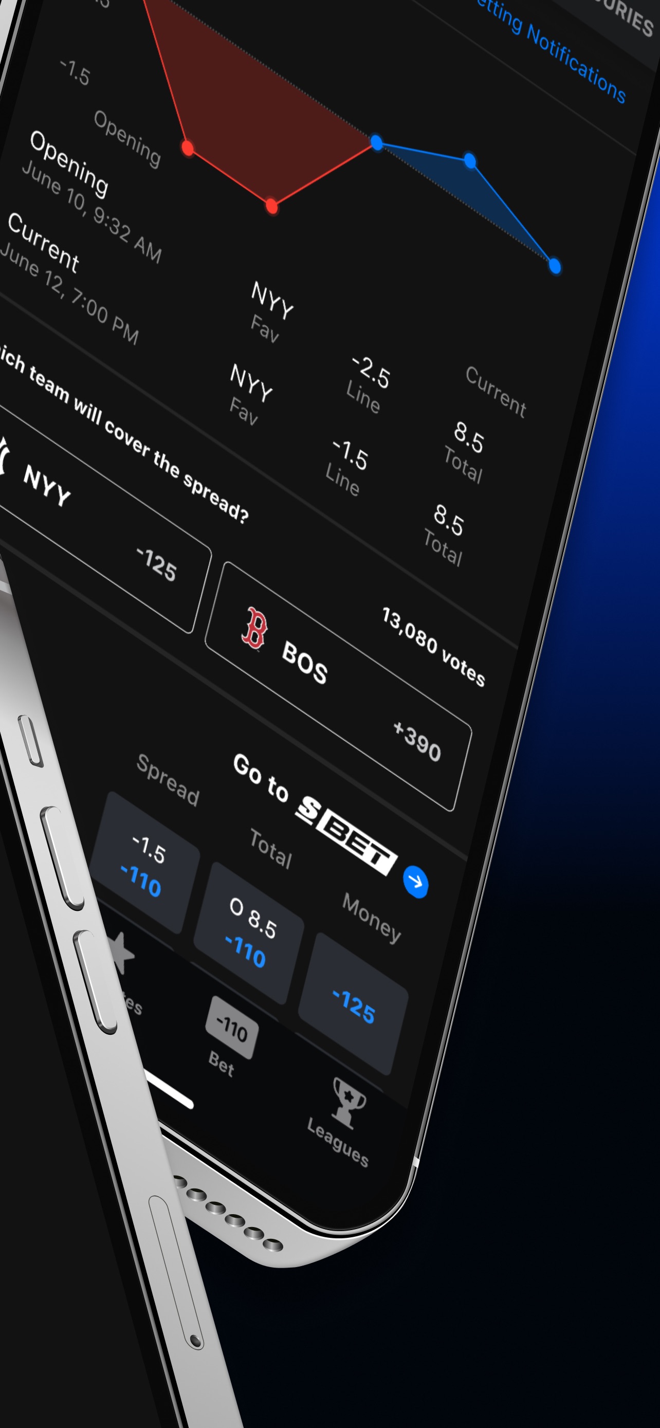 theScore App Store screenshot: listing design