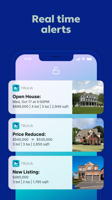 Trulia App Store screenshot: listing design