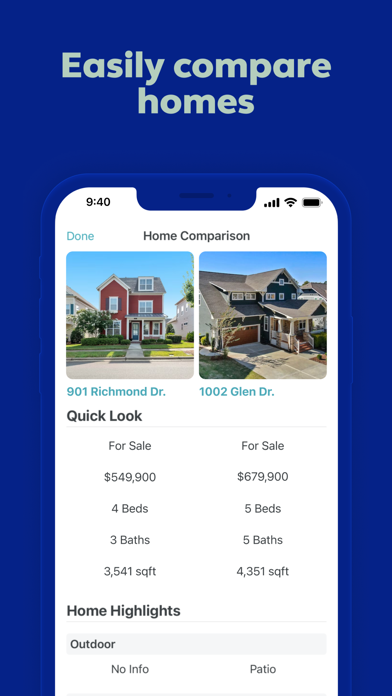 Trulia App Store screenshot 10: Easily compare homes