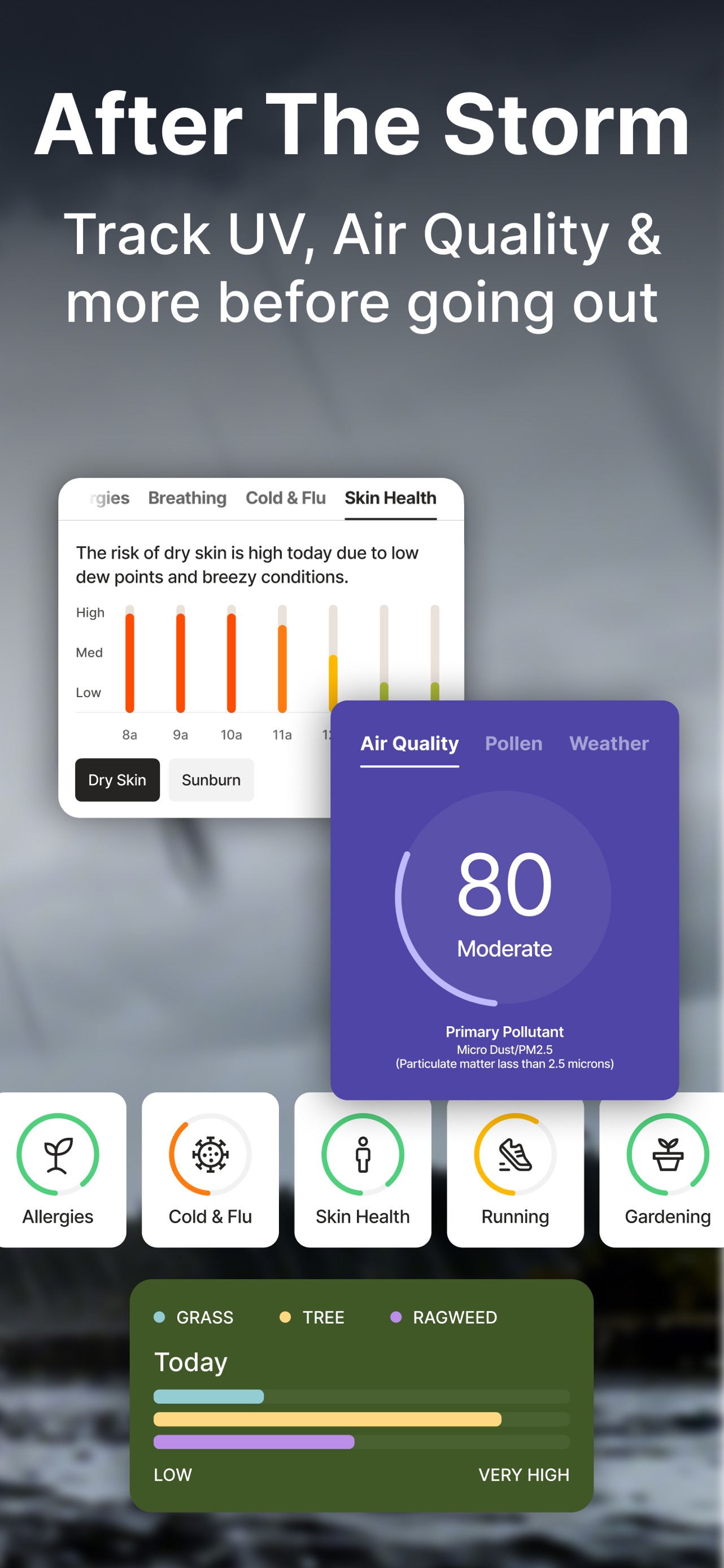 The Weather Channel App Store screenshot 8: After The Storm Track UV, Air Quality & more before going out