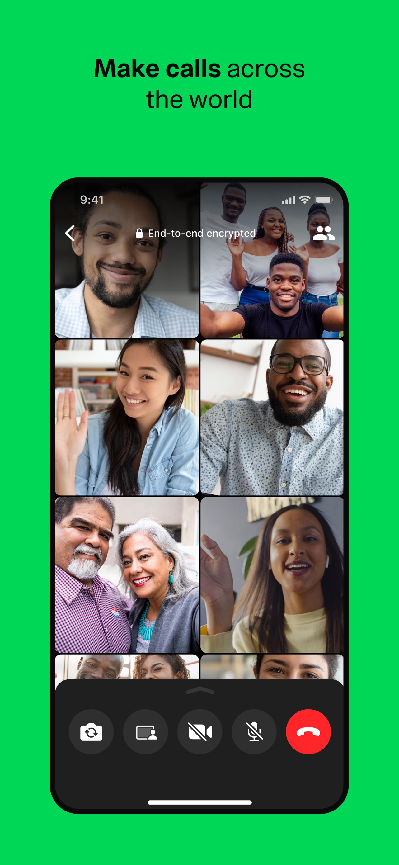 WhatsApp App Store screenshot: Make calls across the world