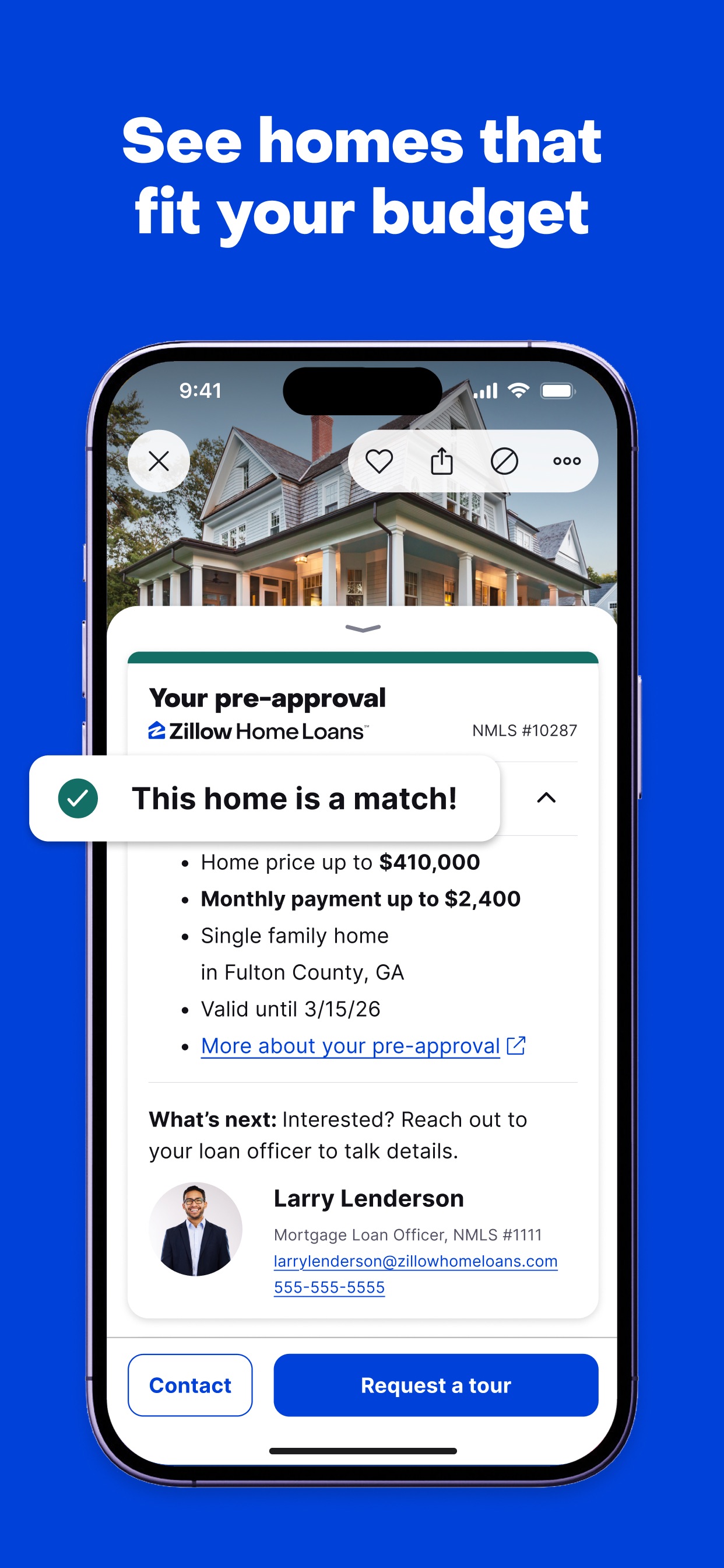 Zillow App Store screenshot 5: See homes that fit your budget